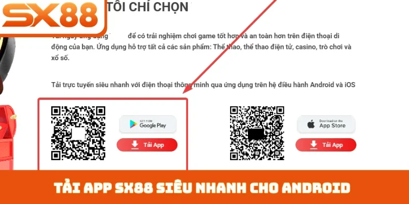Tải app SX88 siêu nhanh cho Android